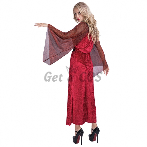 Women Vampire Halloween Costumes Red Dress