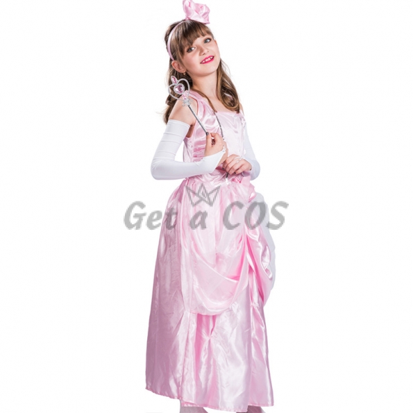 Girls Halloween Costumes Palace Fairy Pink Dress