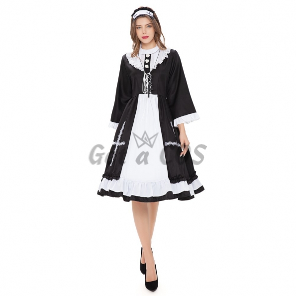 Japanese Anime Maid uniform Navy student Style