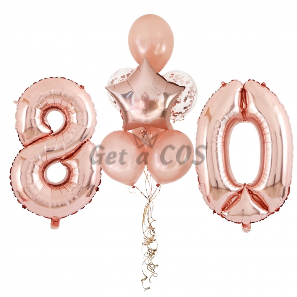 Birthdays Decoration 1-90 Years Old Number Balloon