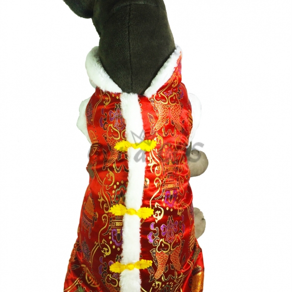 Dog Halloween Costumes Tang Suit Vest