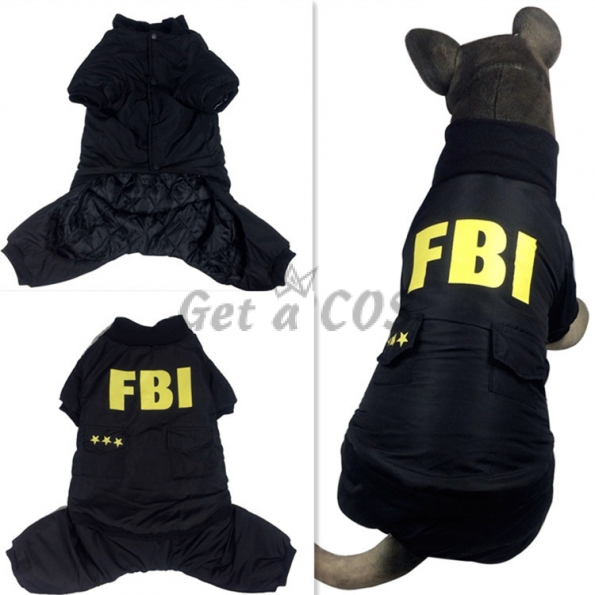 Dog Halloween Costumes FBI Shape