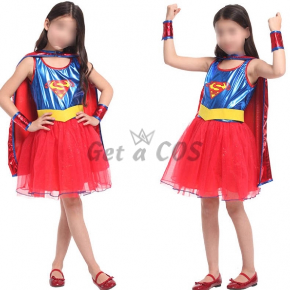 Superman Costume For Kids Shiny Cloak