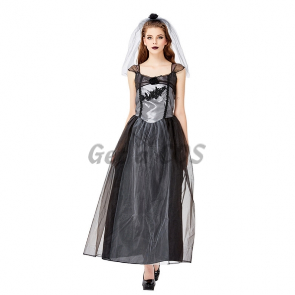 Halloween Costumes Vampire Zombie Black Wedding Dress