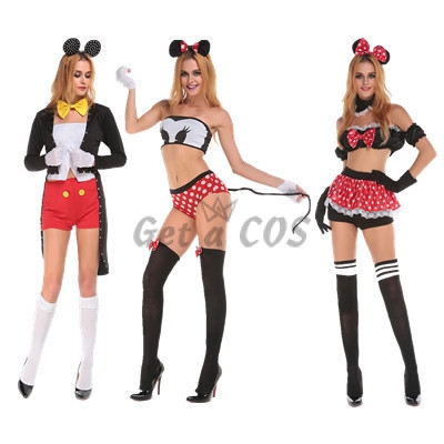 Women Halloween Costumes Split Mickey Mouse Uniform