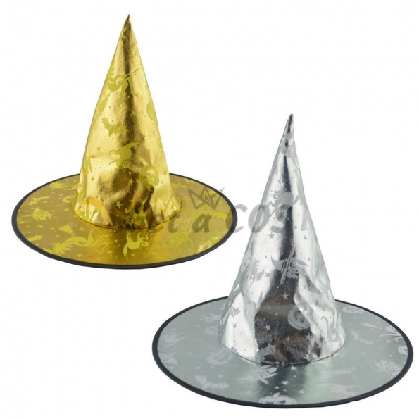 Halloween Decorations Bronzing Cloth Witch Hat
