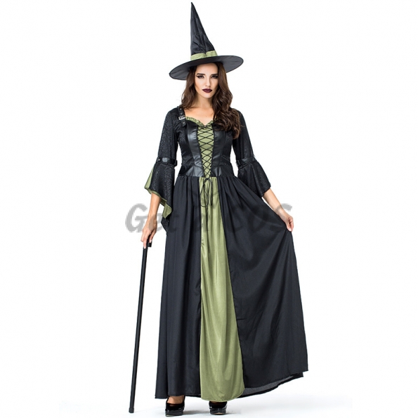 Women Halloween Witch Costumes Long Witch Dress
