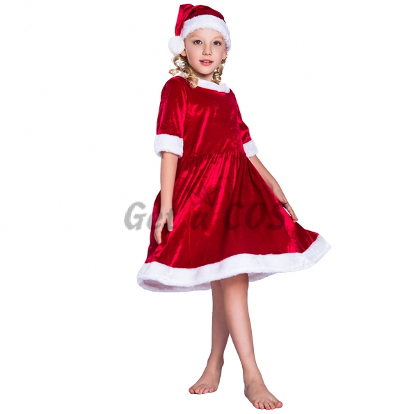 Girls Halloween Costumes Christmas Red Dress