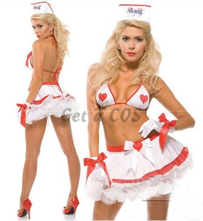 Sexy Halloween Costumes Nurse Dress Cake Skirt