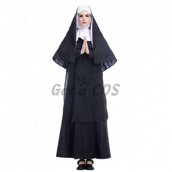 Black Mary Priest Nun Adult Female Costume