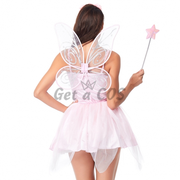 Halloween Costumes Pink Flower Fairy Wings Angel Cosplay Style