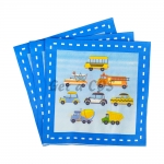 Cartoon Construction Truck Print Tableware Kit