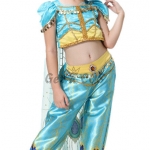 Girls Halloween Costumes Jasmine Princess Blue Suit