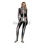 Scary Halloween Costumes Black Colorful Skull