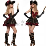 Halloween Costumes Movie Female Pirate Dress Open Back Style