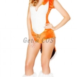 Halloween Animal Fur Costumes Orange Fox Uniform