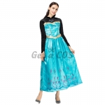 Women Halloween Costumes Ice And Snow Princess Isa Anna Sequined Dress