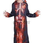 Kids Skeleton Costume Flame Robe