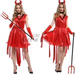 Angel Devil Costumes Shiny Red Witch