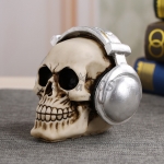 Halloween Decorations Skull With Headphones
