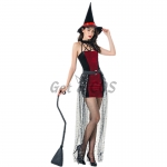 Sexy Halloween Costumes Witch With Hat Dress