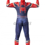 Men Halloween Costumes Iron Spiderman Bodysuit