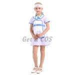 Kids Nurse Costumes Purple Dress