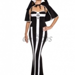 Women Halloween Costumes Nun Witch Uniform