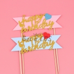 Birthdays Decoration Color Cake Insert Card