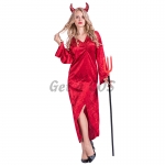 Devil Halloween Costumes Women Red Clothes