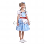 Girls Halloween Costumes Blue Plaid Maid Skirt