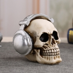 Halloween Decorations Skull With Headphones