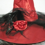 Halloween Hat Rose Flower Witch Shape
