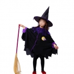Toddler Witch Costume Cloak Spider Web Pattern