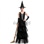 Black Sleeveless Puffy Witch Costume