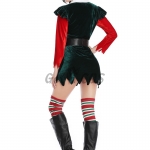 Women Halloween Costumes Christmas Elf Long Sleeve Dress