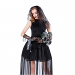 Adult Horror Halloween Costumes Ghost Dark Cloak Witch Dress