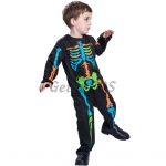 Boys Halloween Costumes Cute Color Skull Jumpsuit