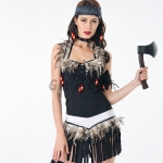 Women Halloween Costumes Indians Tassel Savage
