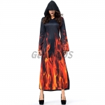 Halloween Costumes Hell Flame Devil Witch Clothes