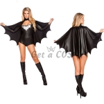 Women Halloween Costumes Batman Black Cloak