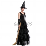 Black Sleeveless Puffy Witch Costume