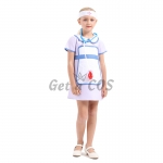 Kids Nurse Costumes Purple Dress