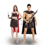 Roman Costume for Adults Couple Leather Clothes