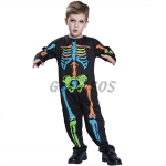 Boys Halloween Costumes Cute Color Skull Jumpsuit