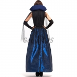 Women Halloween Costume Blue Noble Vampire Dress