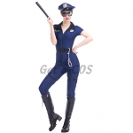 Halloween Police Costumes Handsome Jumpsuit Shape