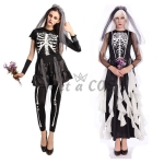 Horror Halloween Vampire Costumes Bloody Skull Ghost Bride