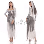 Zombie Halloween Costumes Lace Edge Ghost Bride