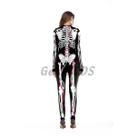 Scary Halloween Costumes Colored Bones Jumpsuit